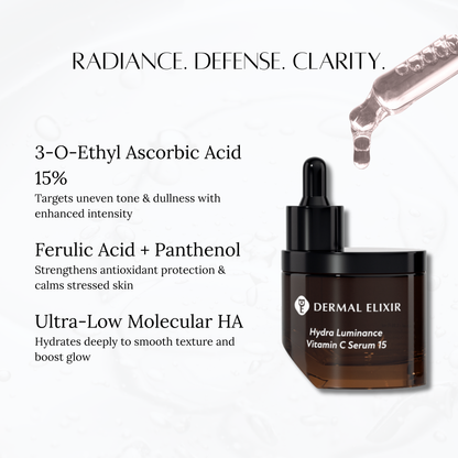 Dermal Elixir Hydra Luminance Vitamin C Serum 15 with Ferulic-1
