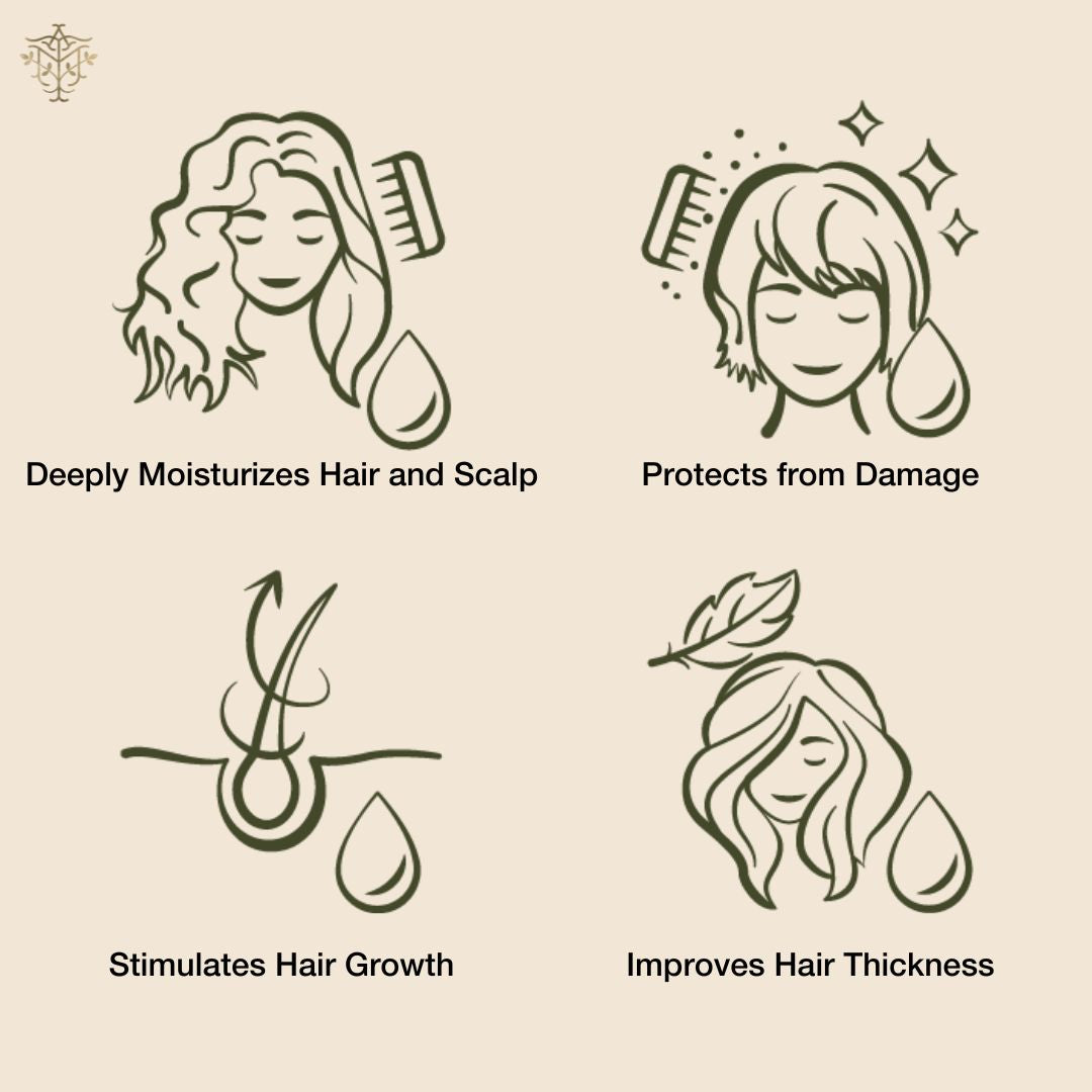 Premium Organic scalp and Hair strengthening Treatment with Moringa Seed Oil, Castor Oil, Rosemary & Vitamin E For Enhanced Scalp Nourishment, Hexane-Free 2 Ounce-3