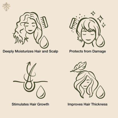 Premium Organic scalp and Hair strengthening Treatment with Moringa Seed Oil, Castor Oil, Rosemary & Vitamin E For Enhanced Scalp Nourishment, Hexane-Free 2 Ounce-3