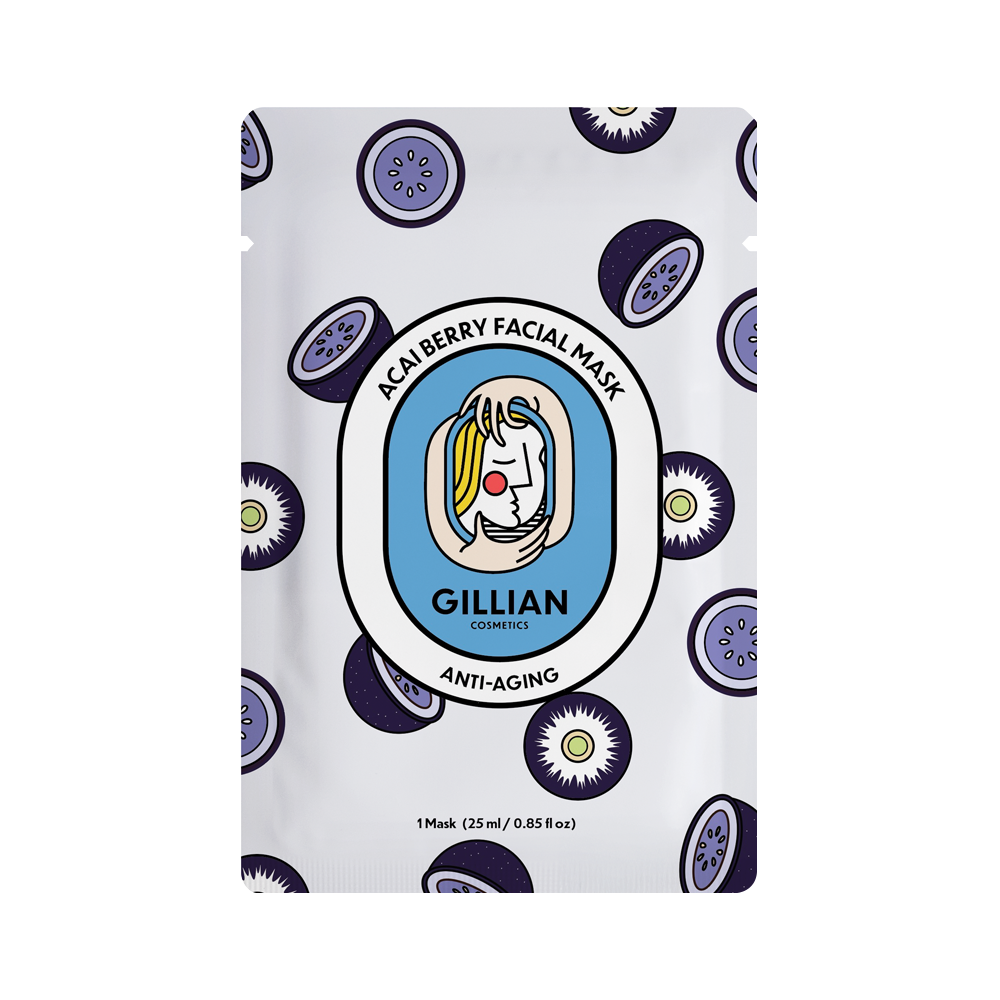 Gillian Cosmetics Acai Berry (Anti-aging) Sheet Mask-0