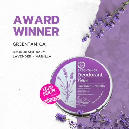Lavender + Vanilla Vegan Deodorant Balm by Greentanica-1