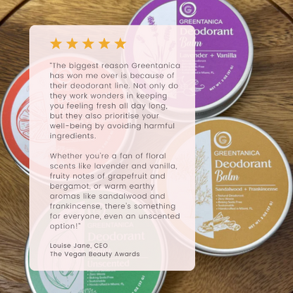 Lavender + Vanilla Vegan Deodorant Balm by Greentanica-2