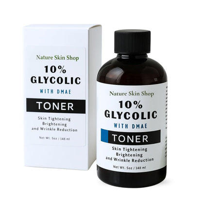 10% Glycolic Acid and DMAE Toner - Skin Tightening, Brightening  and Wrinkle Reduction-0