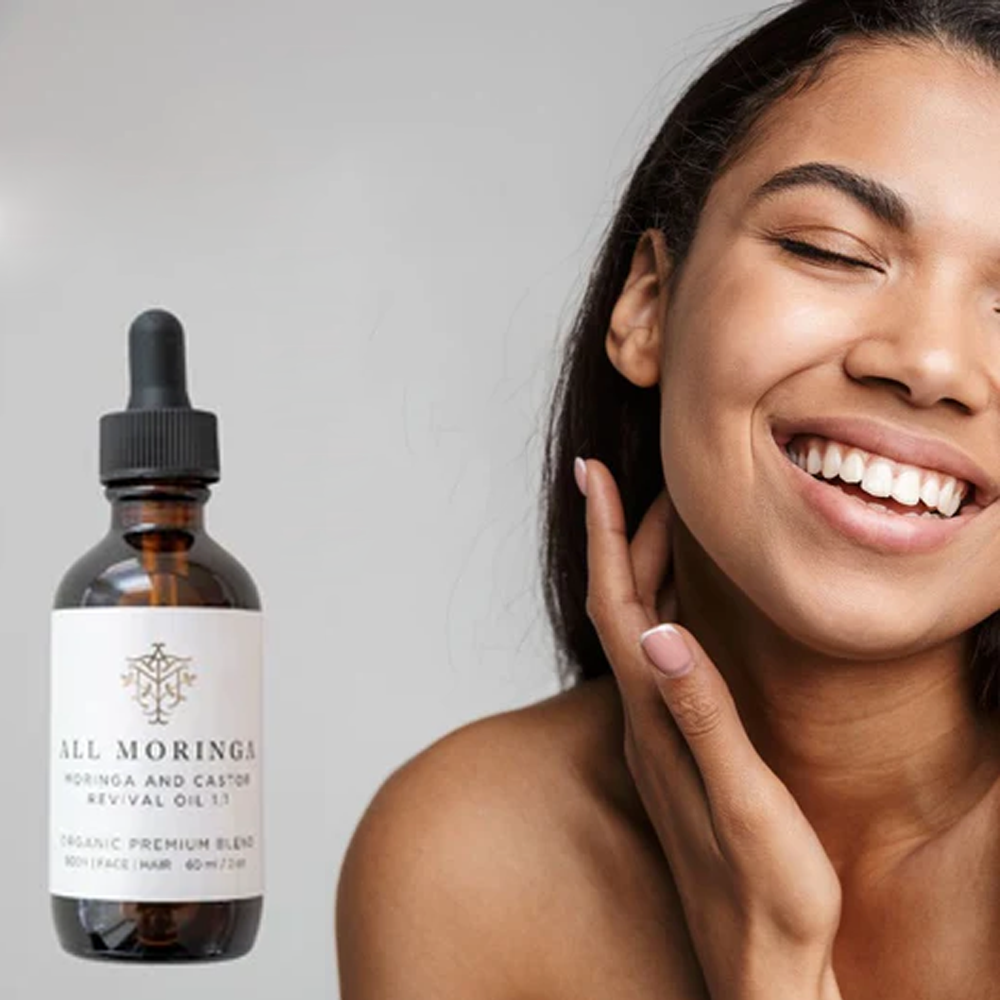 Organic Moringa & Castor Revival Oil for deep hydration